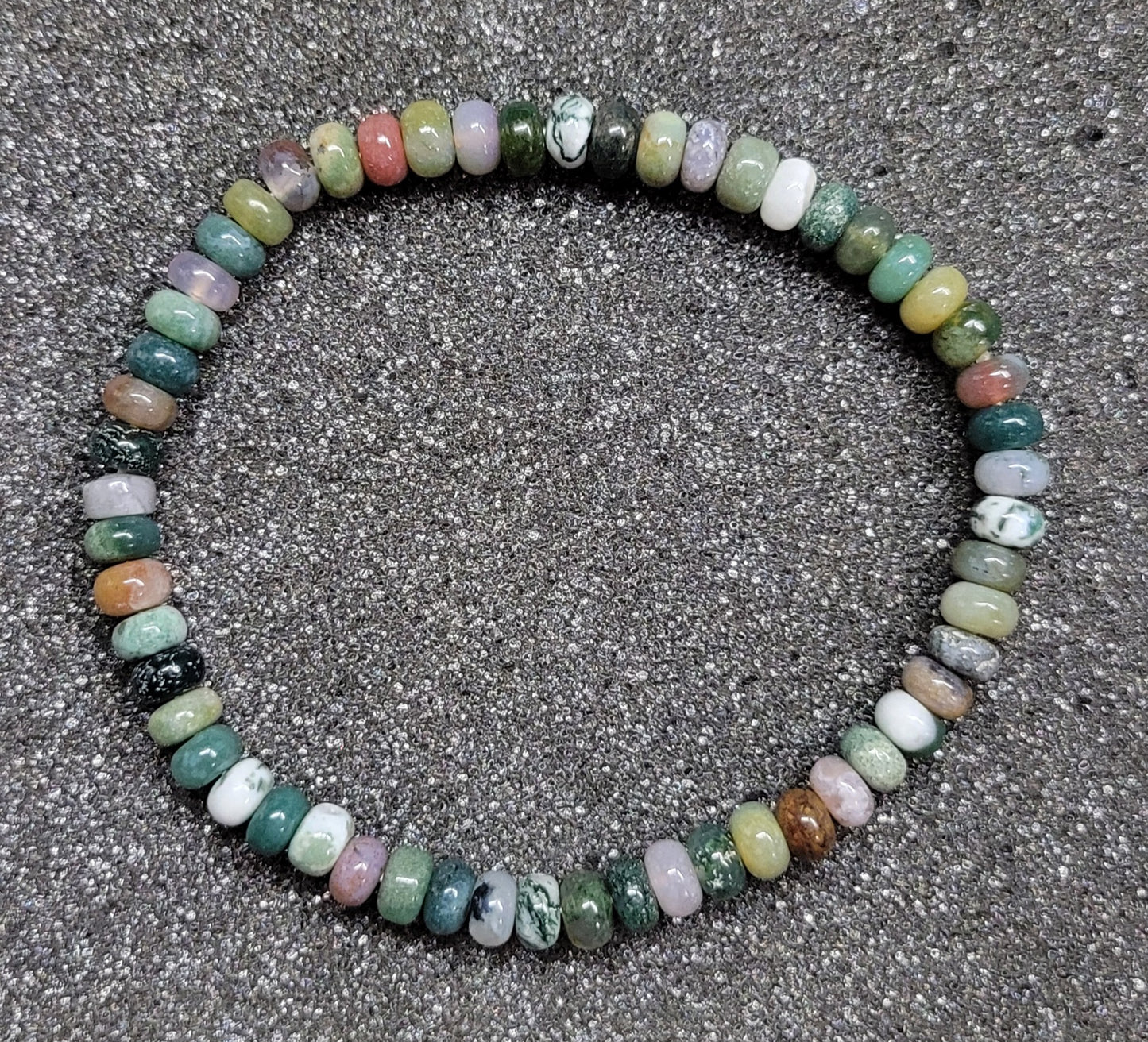 Rondelle 4x6mm Gemstone Stretch Bracelet