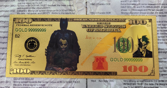 Batman & Joker Gold Foil Collectible