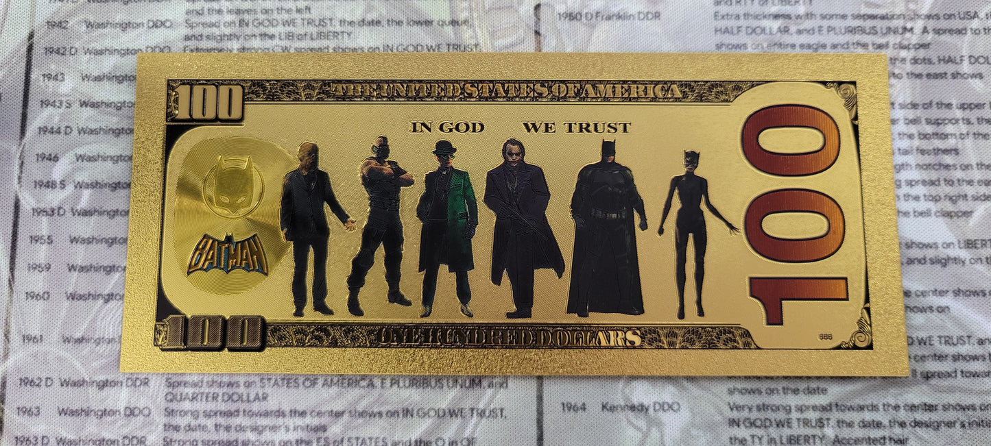 Batman & Joker Gold Foil Collectible