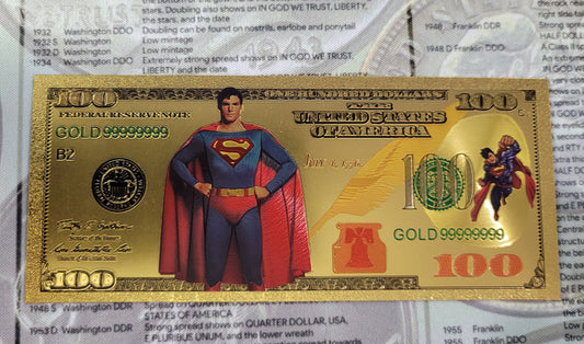 Superman Gold Foil Collectible Christopher Reeve