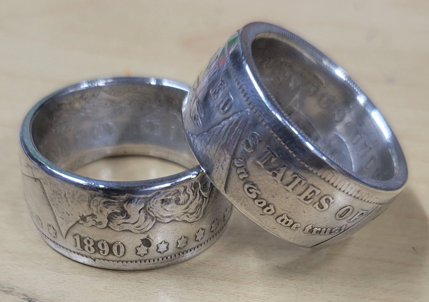 Morgan Silver Dollar coin ring