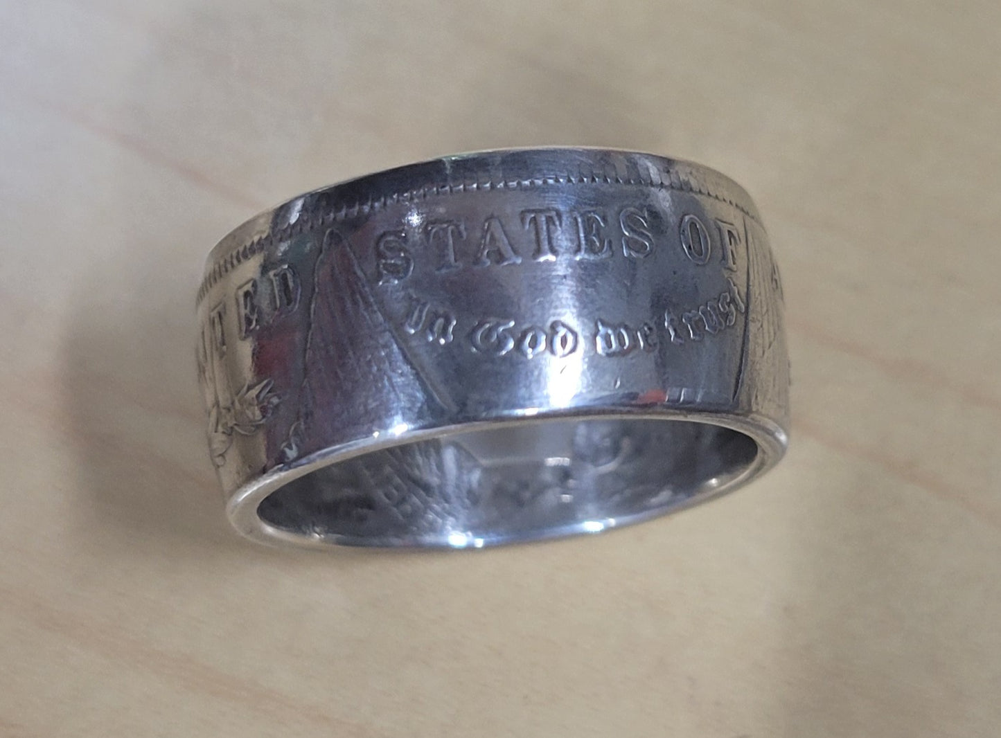 Morgan Silver Dollar coin ring