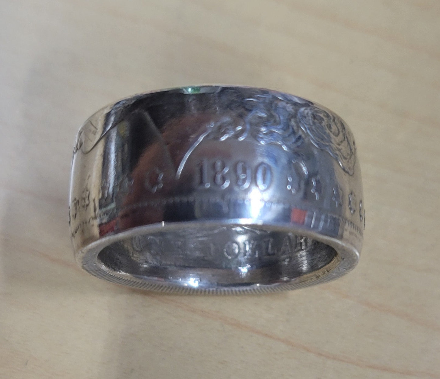 Morgan Silver Dollar coin ring