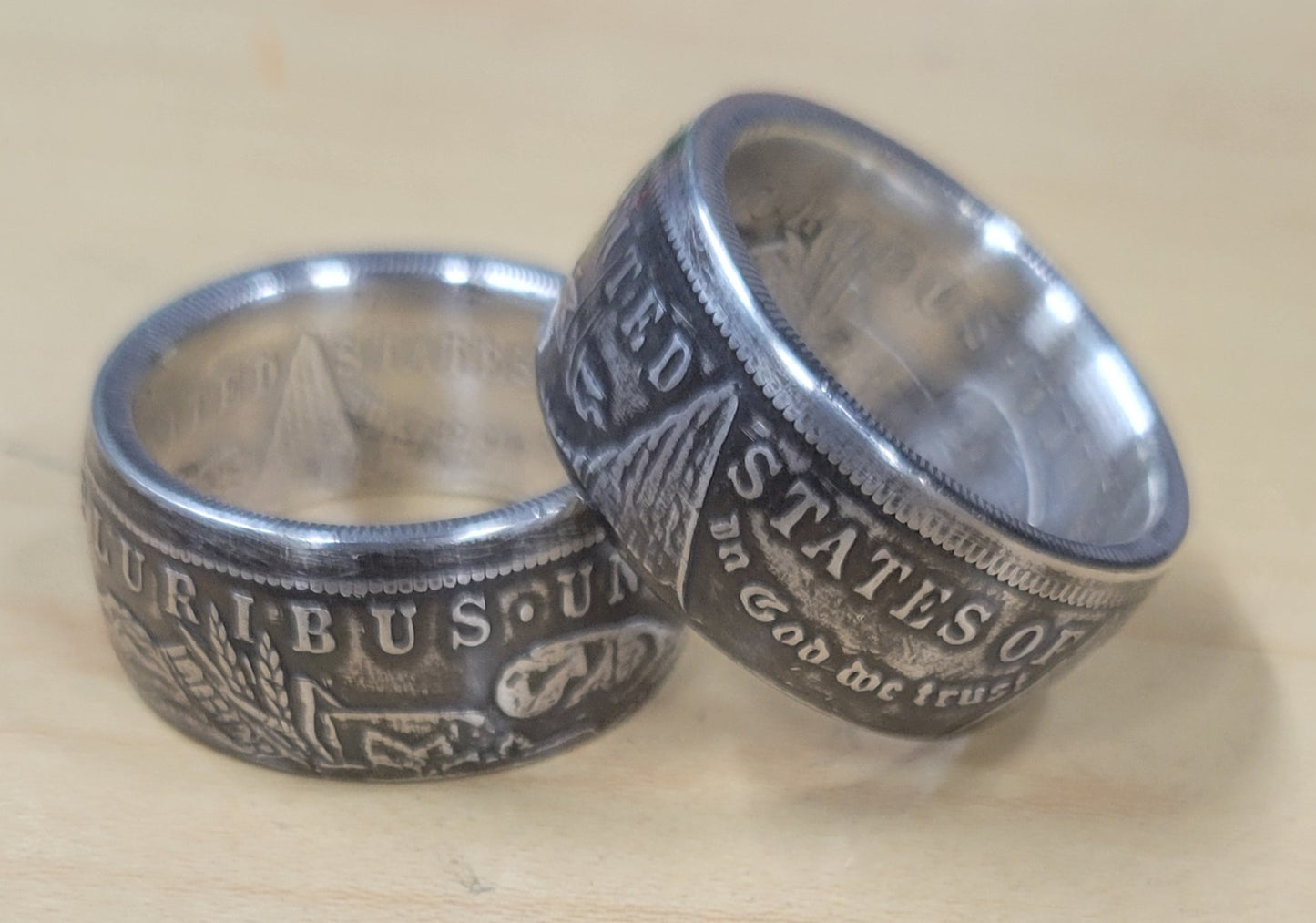 Morgan Silver Dollar coin ring