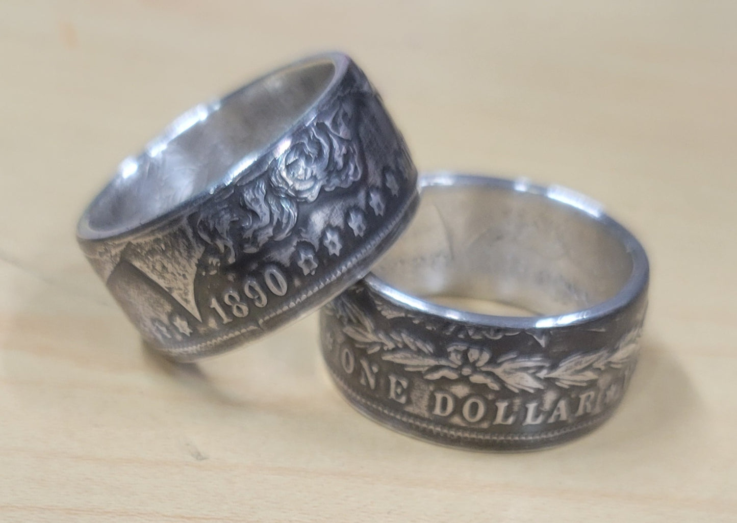 Morgan Silver Dollar coin ring