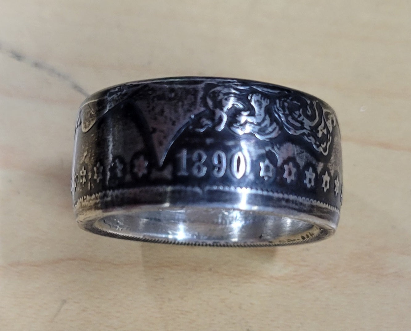 Morgan Silver Dollar coin ring