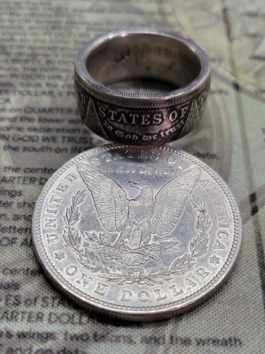 Morgan Silver Dollar coin ring