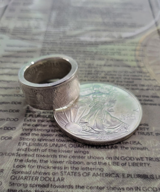 American Silver Eagle coin ring
