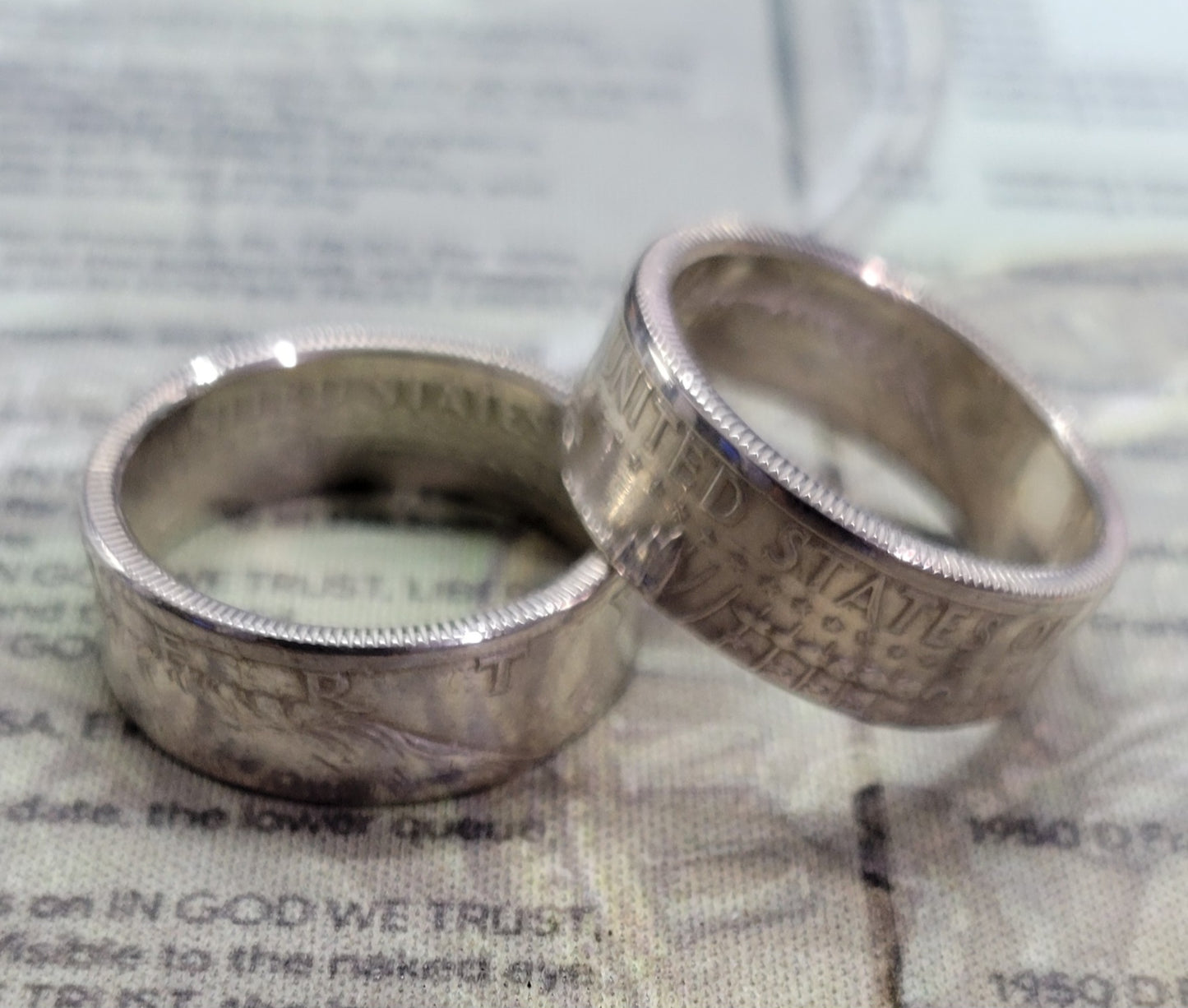 1964 Kennedy half dollar coin ring