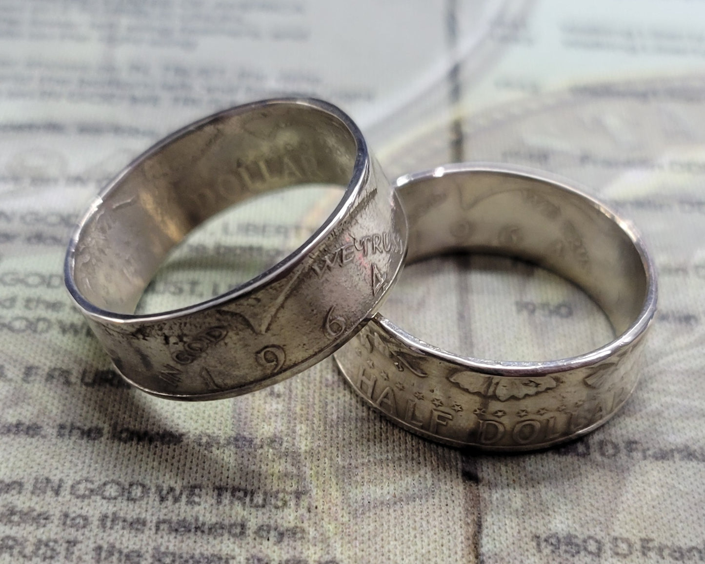 1964 Kennedy half dollar coin ring