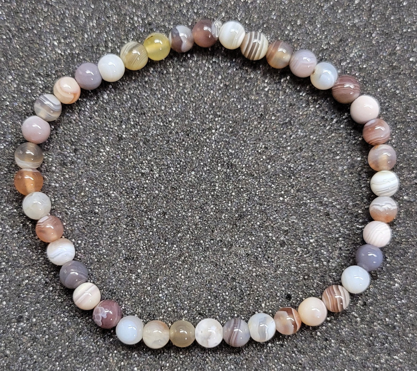 Round Gemstone Stretch Bracelet
