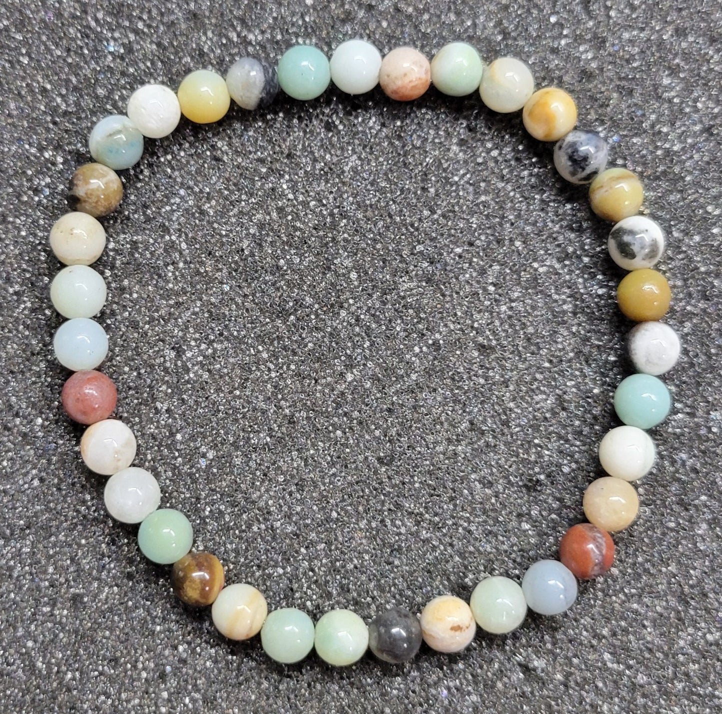 Round Gemstone Stretch Bracelet