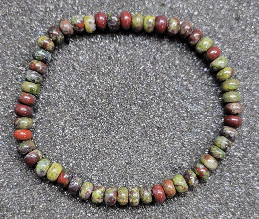 Rondelle 4x6mm Gemstone Stretch Bracelet