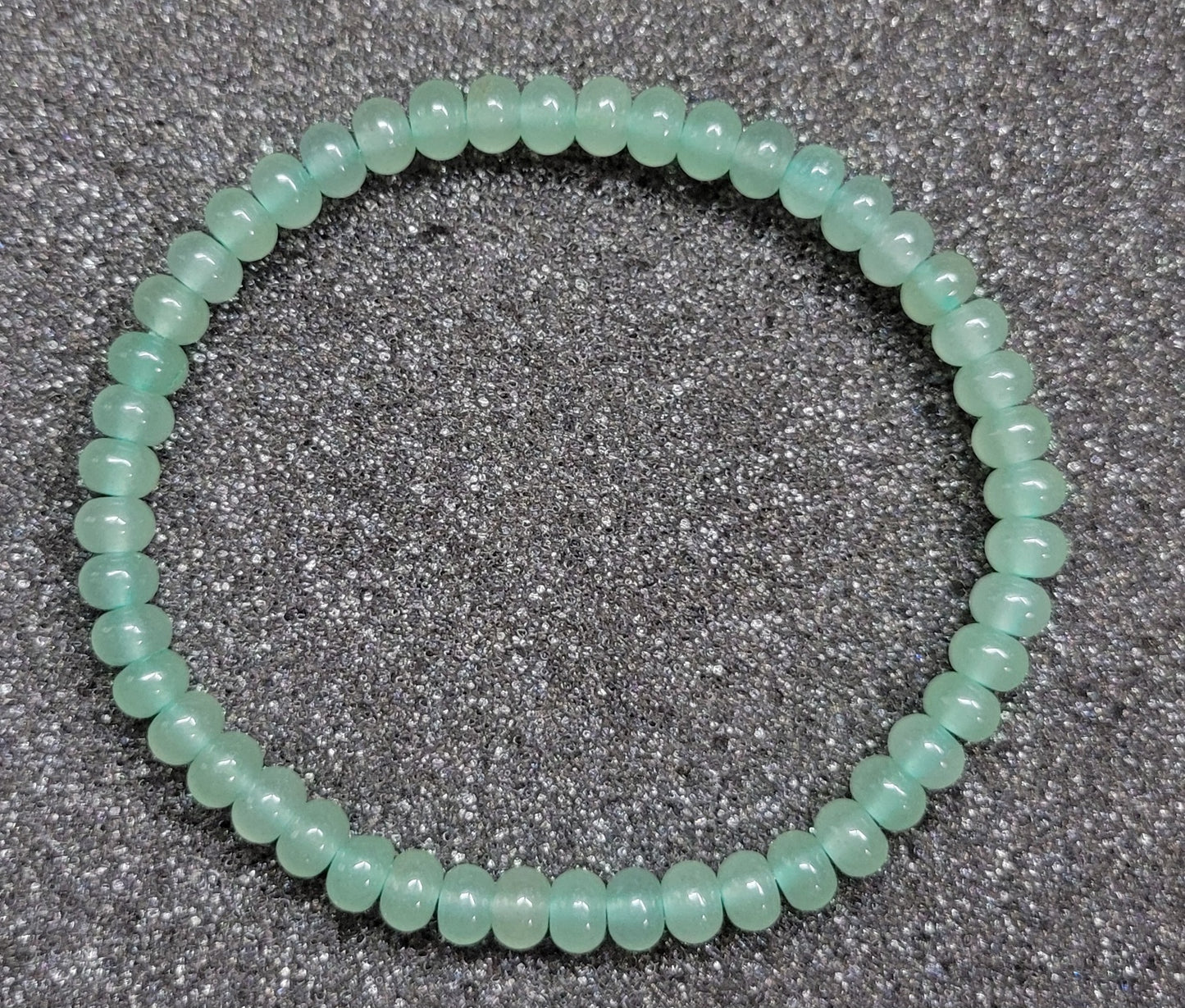 Rondelle 4x6mm Gemstone Stretch Bracelet