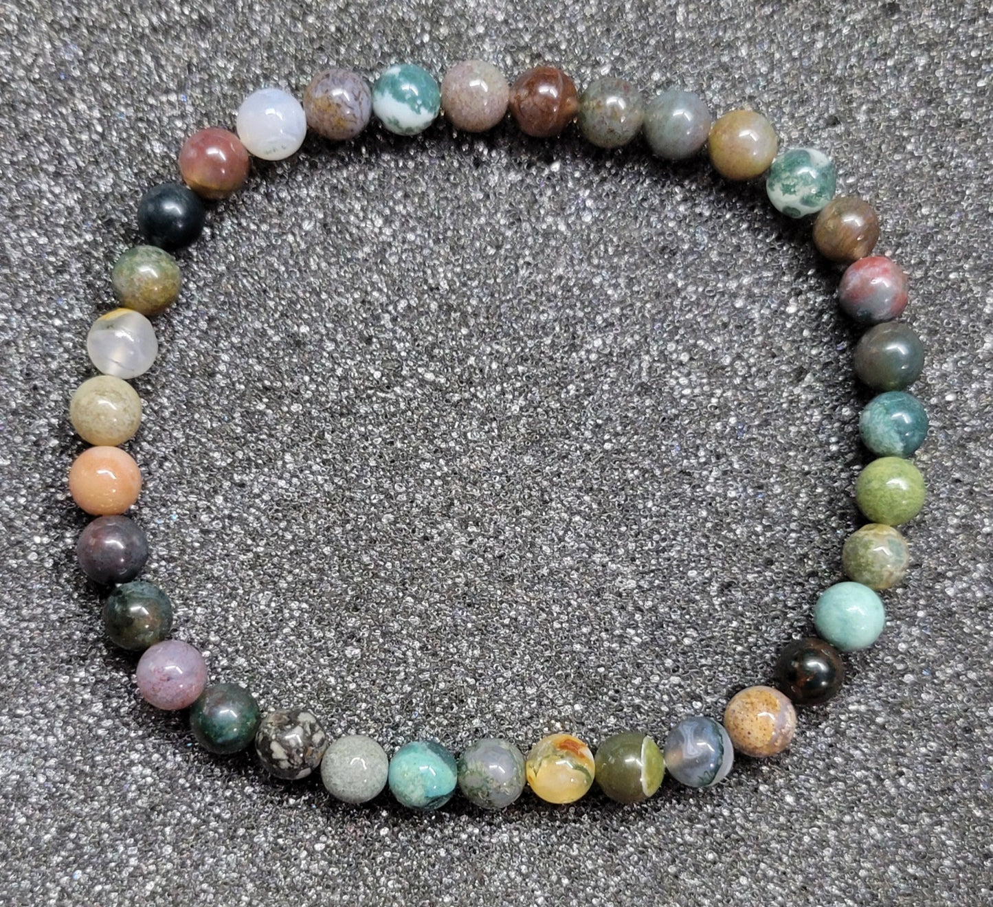 Round Gemstone Stretch Bracelet