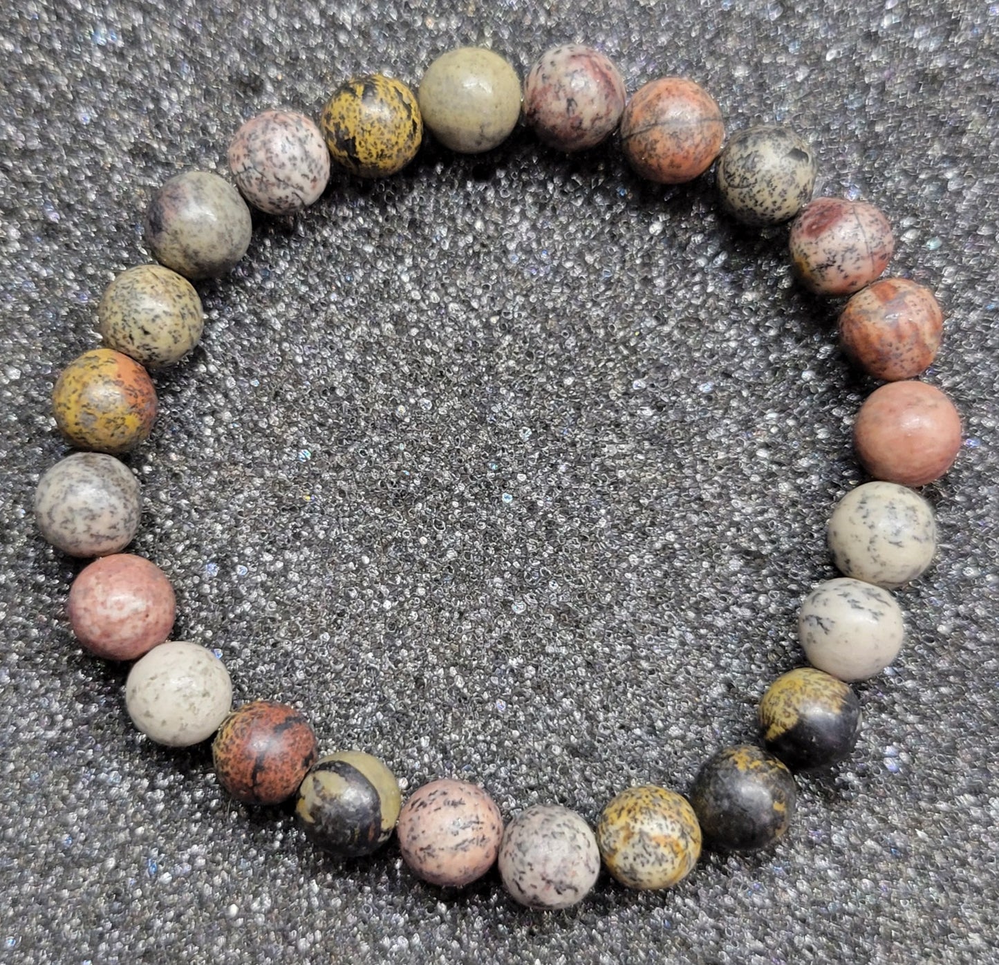 Round Gemstone Stretch Bracelet