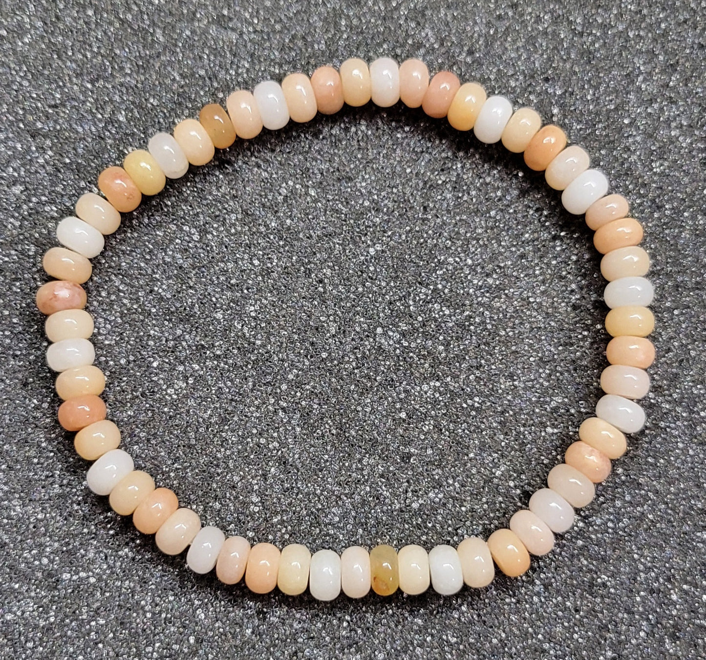 Rondelle 4x6mm Gemstone Stretch Bracelet