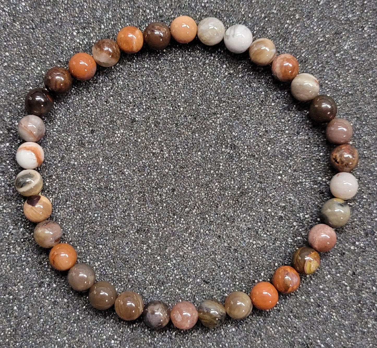 Round Gemstone Stretch Bracelet