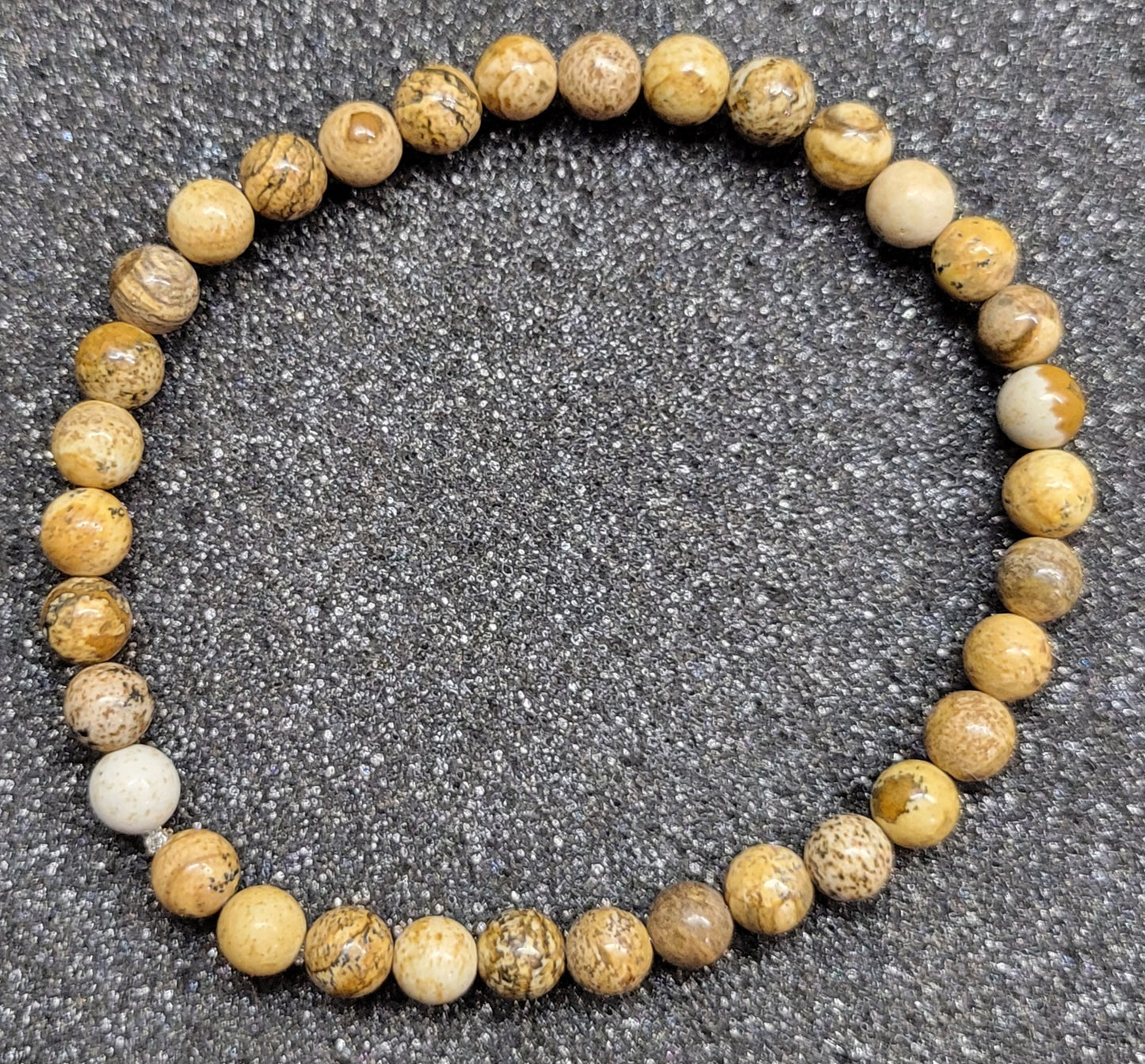 Round Gemstone Stretch Bracelet