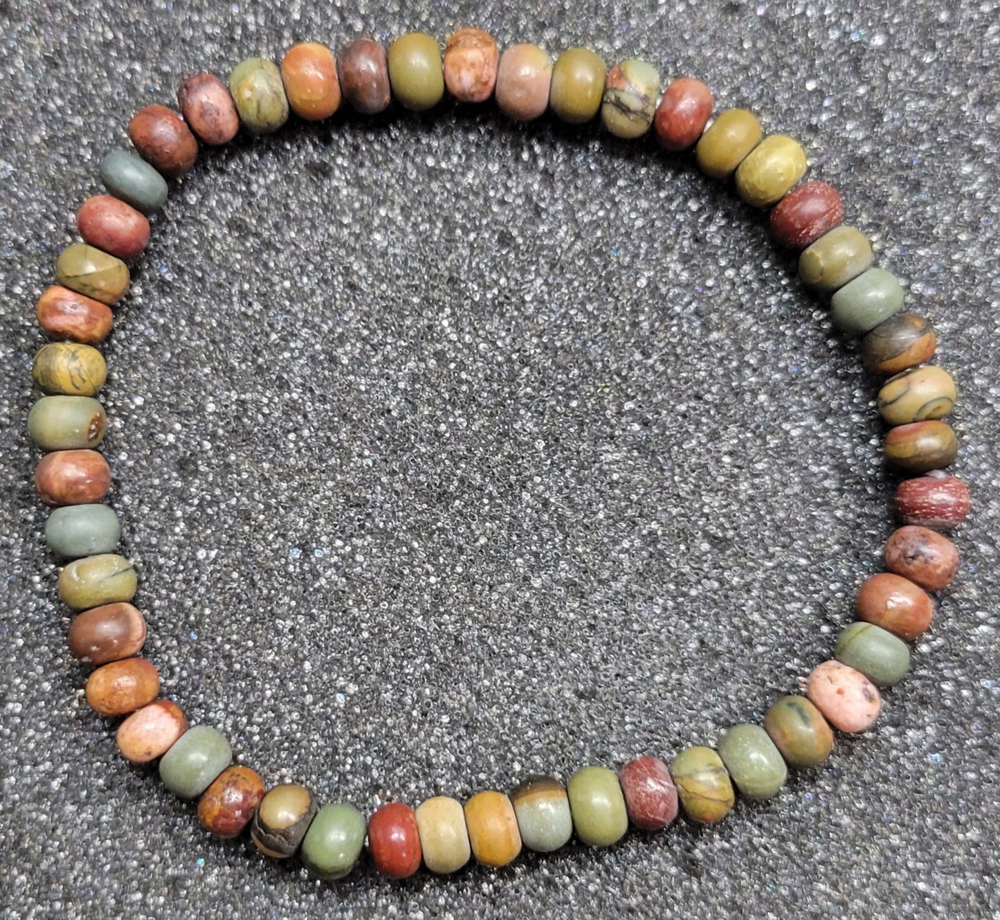 Rondelle 4x6mm Gemstone Stretch Bracelet