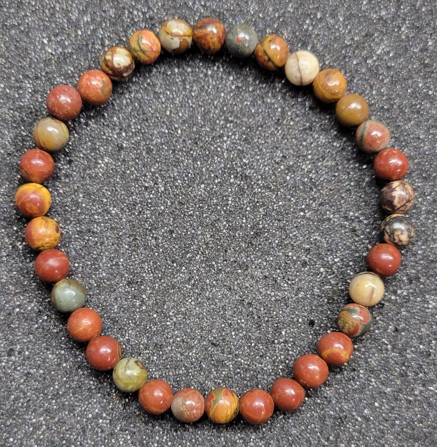 Round Gemstone Stretch Bracelet