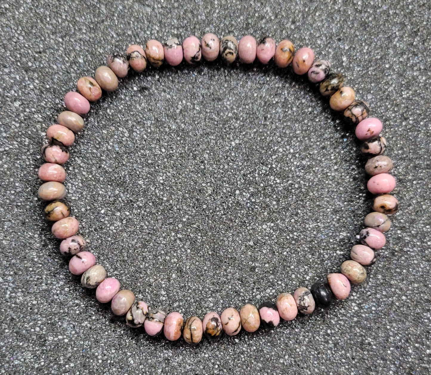 Rondelle 4x6mm Gemstone Stretch Bracelet