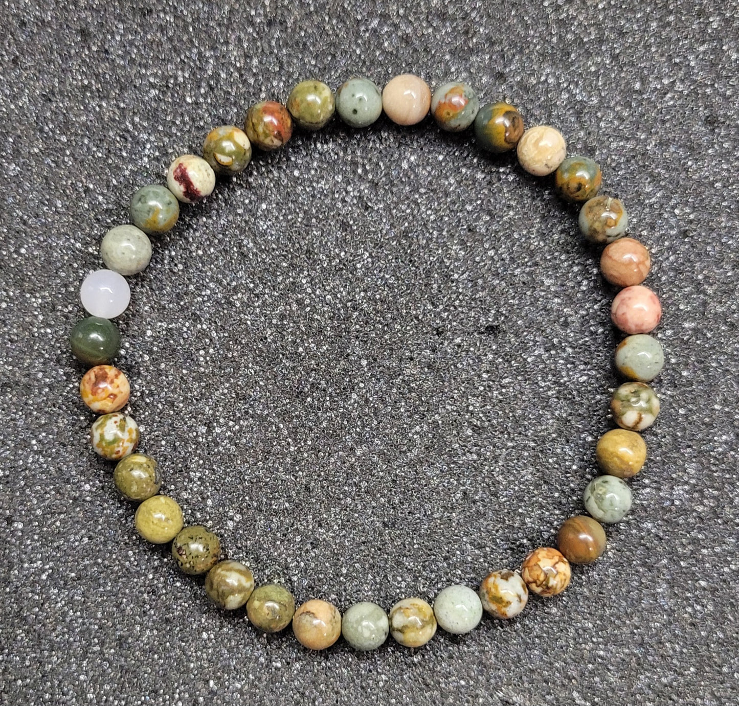 Round Gemstone Stretch Bracelet