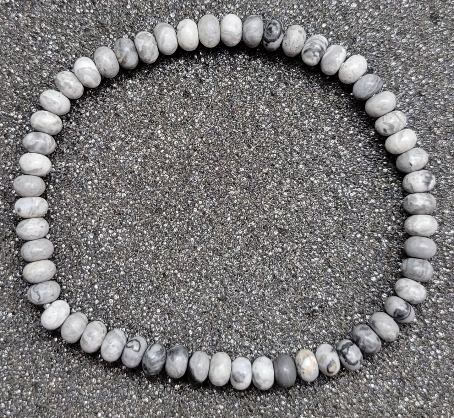 Rondelle 4x6mm Gemstone Stretch Bracelet