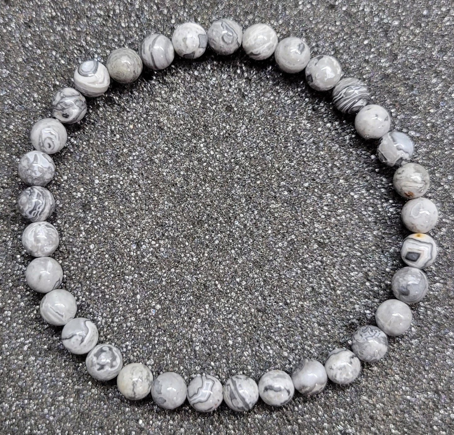 Round Gemstone Stretch Bracelet