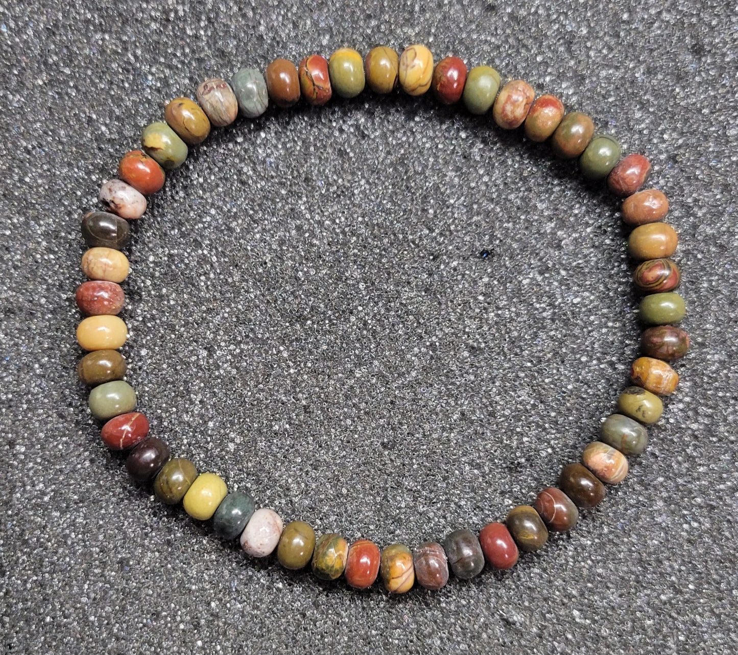 Rondelle 4x6mm Gemstone Stretch Bracelet