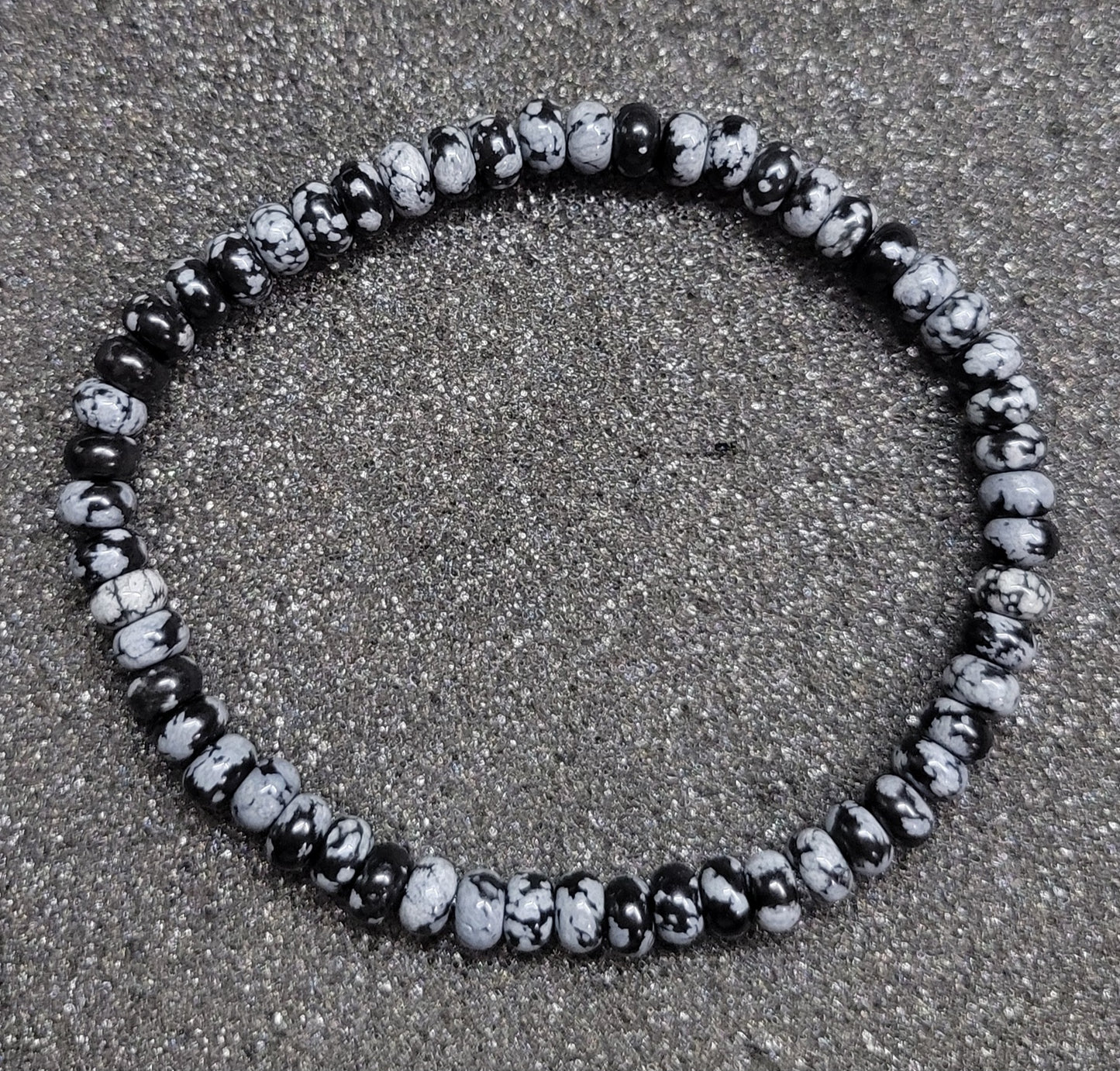 Rondelle 4x6mm Gemstone Stretch Bracelet