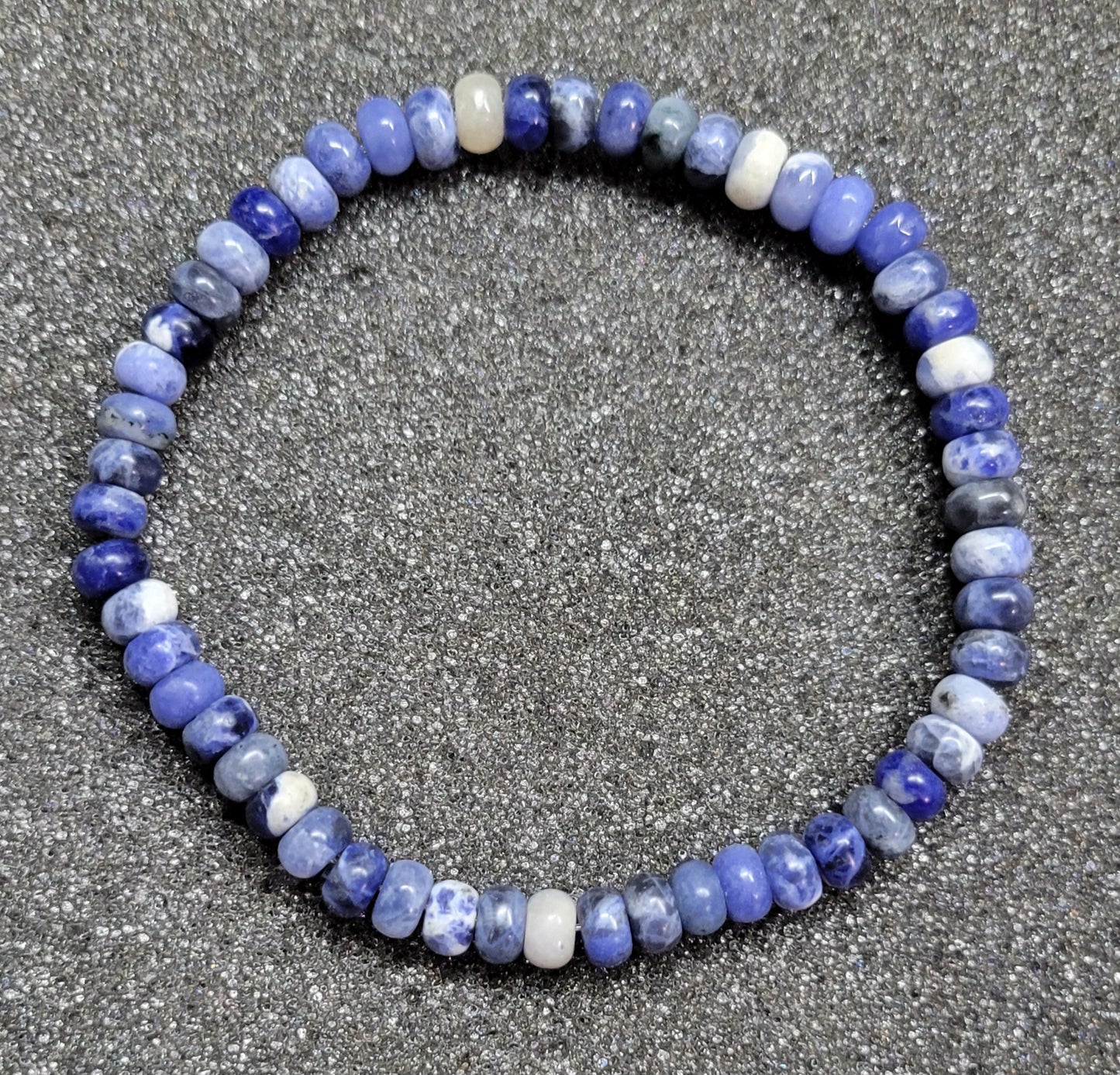 Rondelle 4x6mm Gemstone Stretch Bracelet