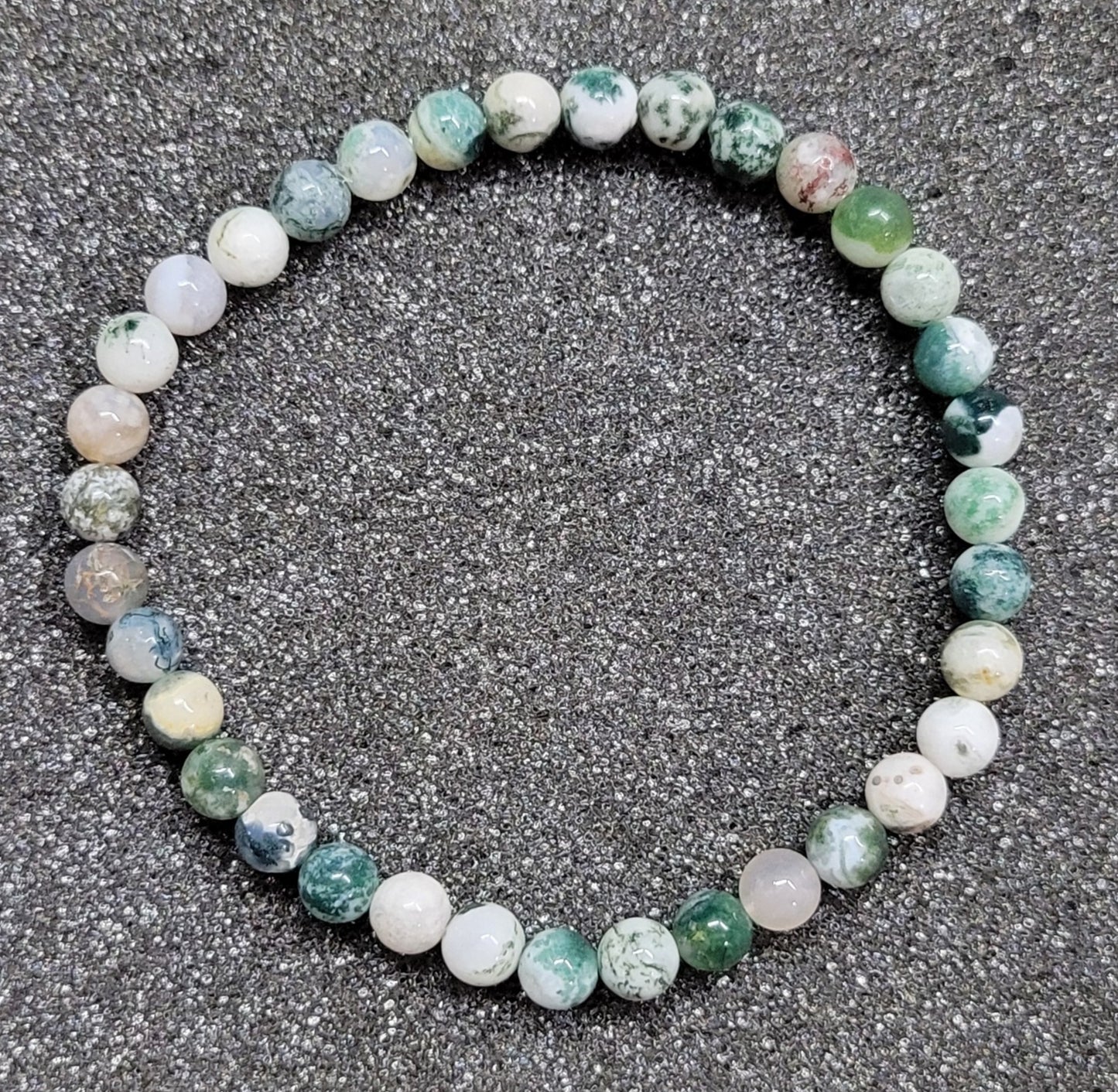 Round Gemstone Stretch Bracelet