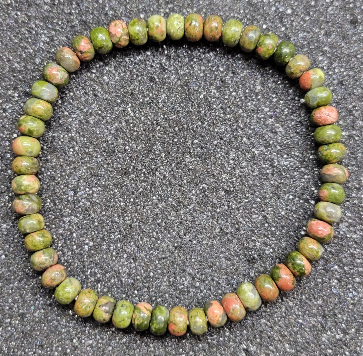 Rondelle 4x6mm Gemstone Stretch Bracelet