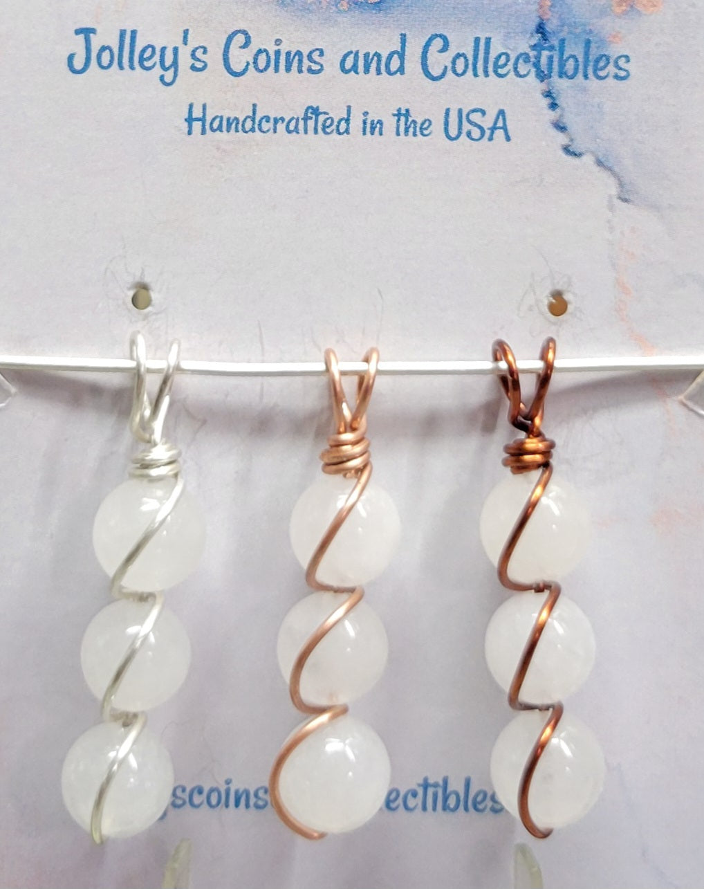 Round Gemstone Wrapped Pendant