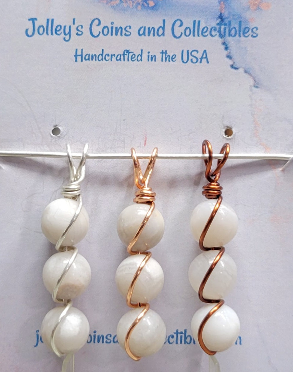 Round Gemstone Wrapped Pendant