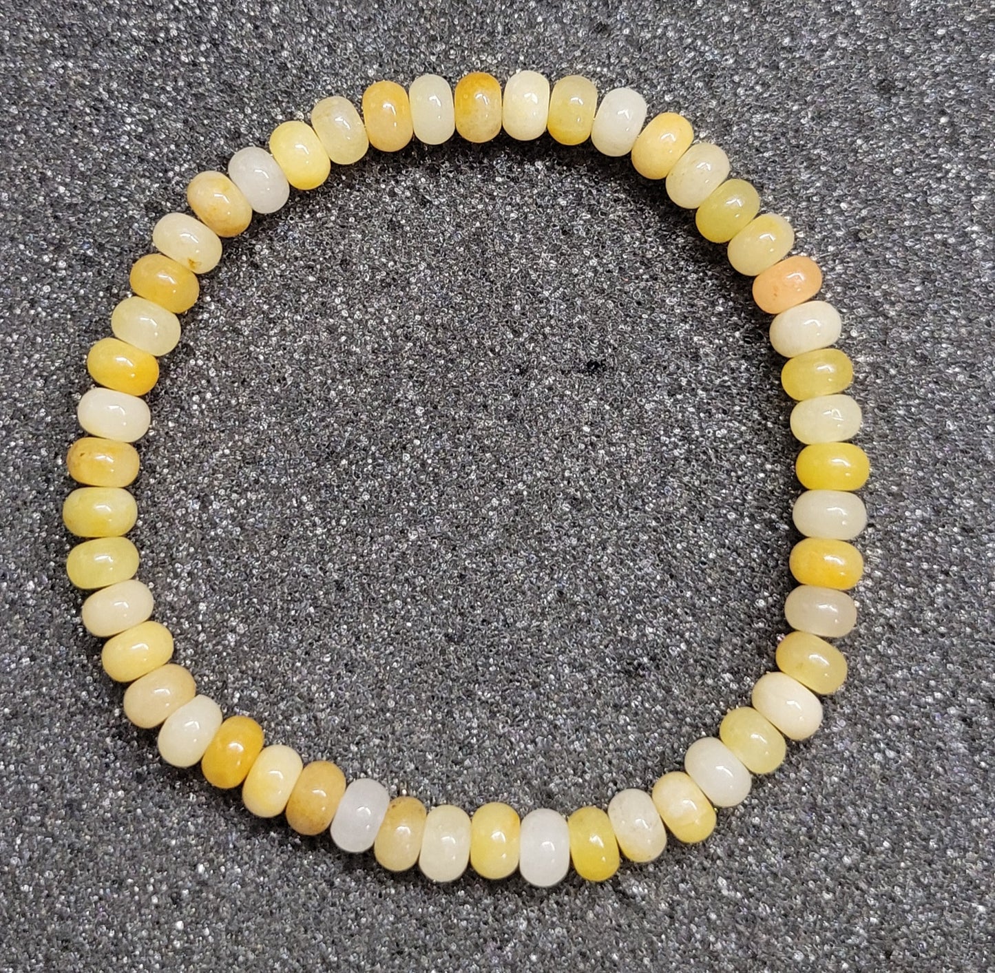 Rondelle 4x6mm Gemstone Stretch Bracelet